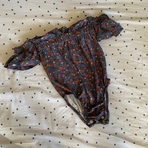 Cold shoulder baileys blossoms leotard